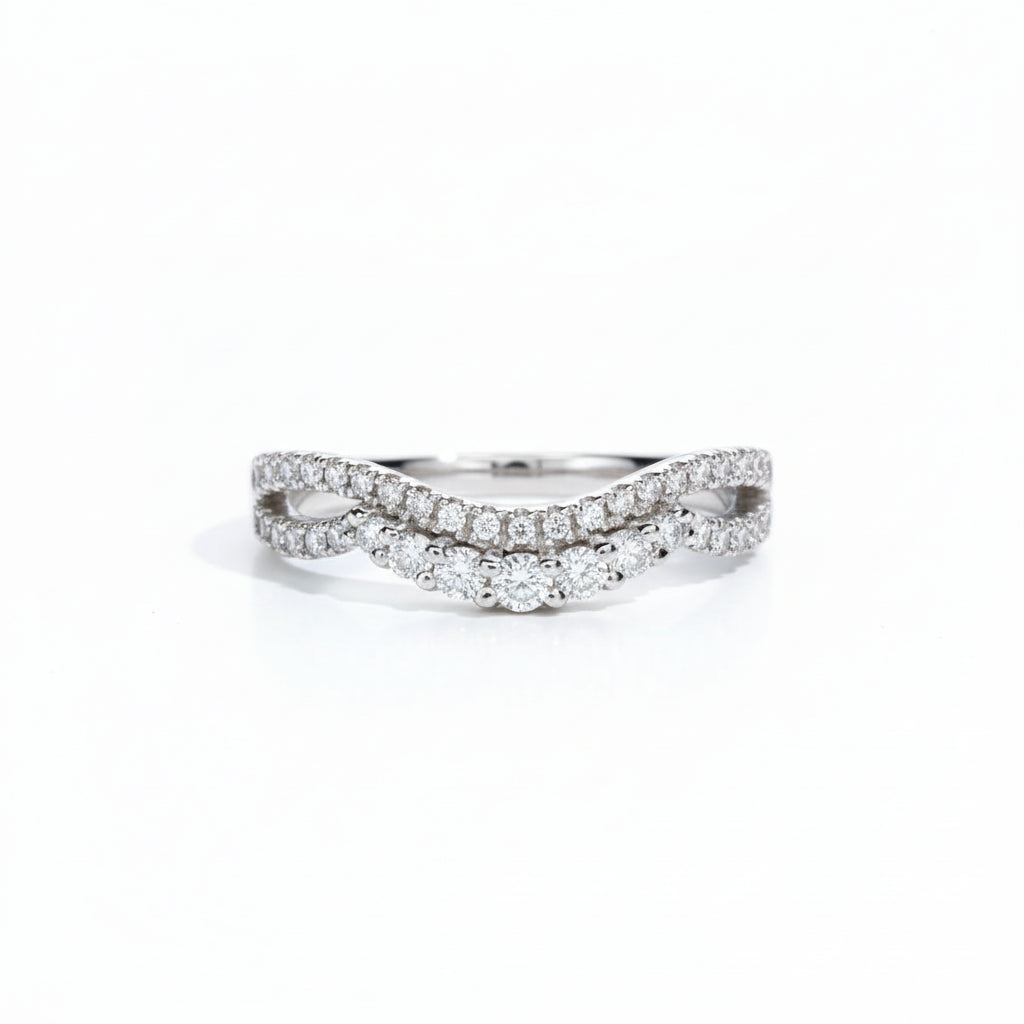 Alliance de Mariage Femme Moissanite D Color VVS1 - Éléonore