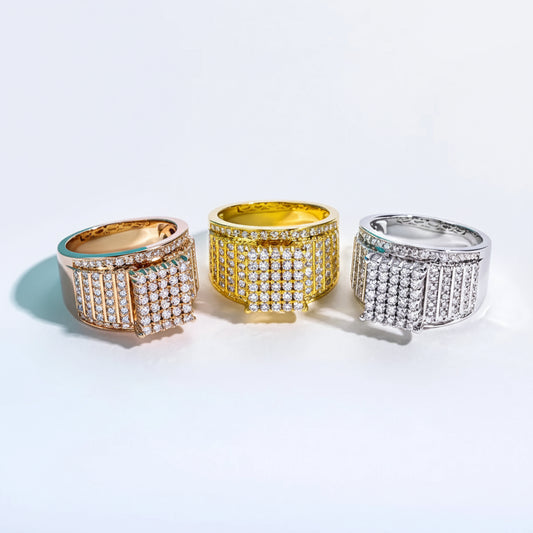 Bague de Mariage Homme Moissanite D Color VVS1 - Hip Hop