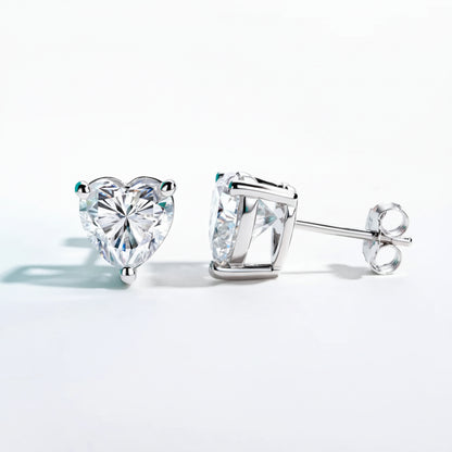 Boucles D'oreilles Coeur Moissanite D Color VVS1 - Isild