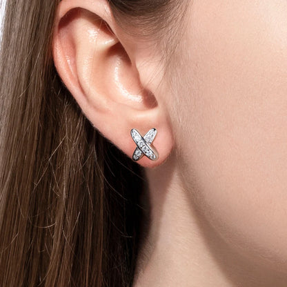 Boucles D'oreilles Croix Moissanite D Color VVS1 - Stella