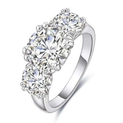Bague de Fiançailles Moissanite D Color VVS1 - Blanche