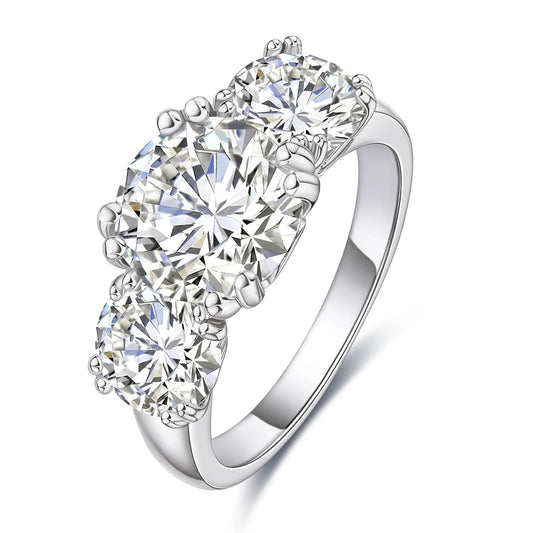 Bague de Fiançailles Moissanite D Color VVS1 - Blanche