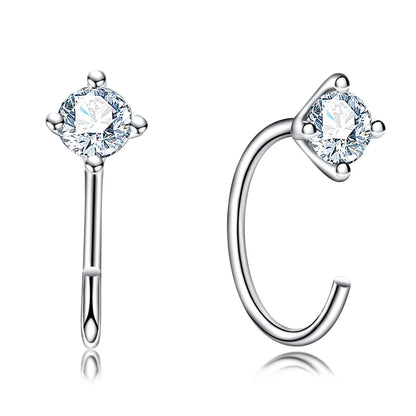 Boucles D'oreilles Créole Moissanite D Color VVS1 - Esmée
