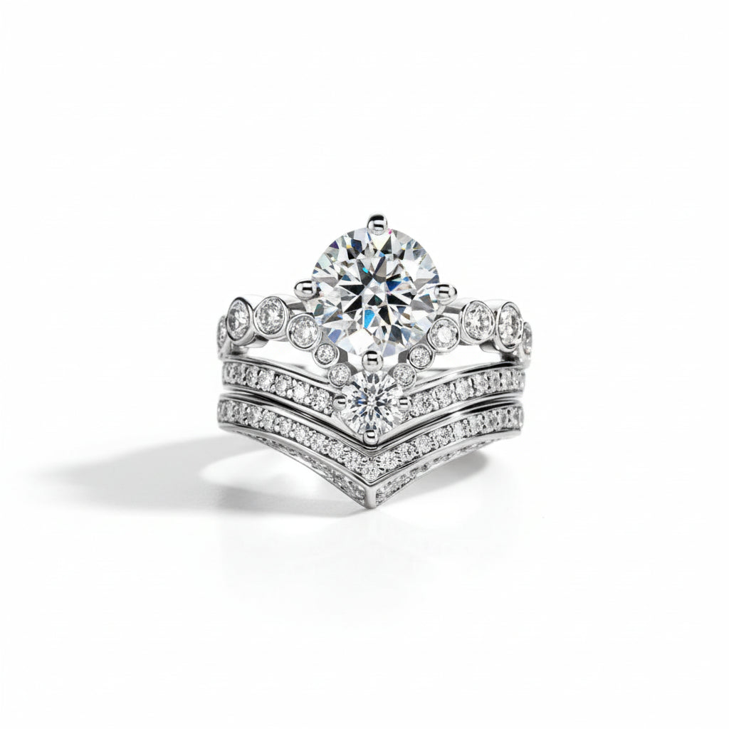 Bague de Fiançailles Moissanite D Color VVS1 - Alba-Maria