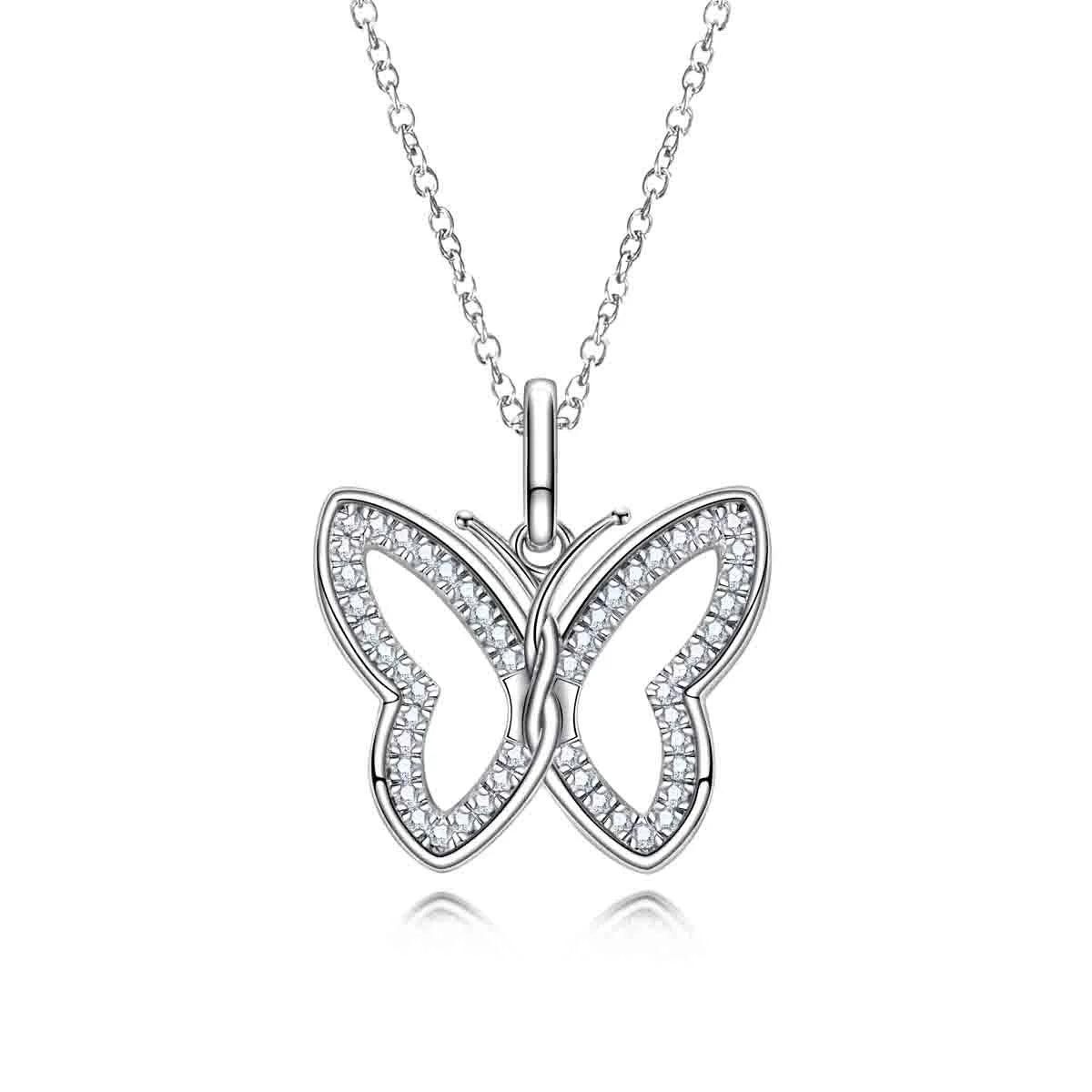 Colliers Moissanite D Color VVS1 - Papillon