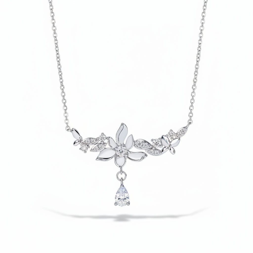Pendentifs Femme Moissanite D Color VVS1 - Orchidée