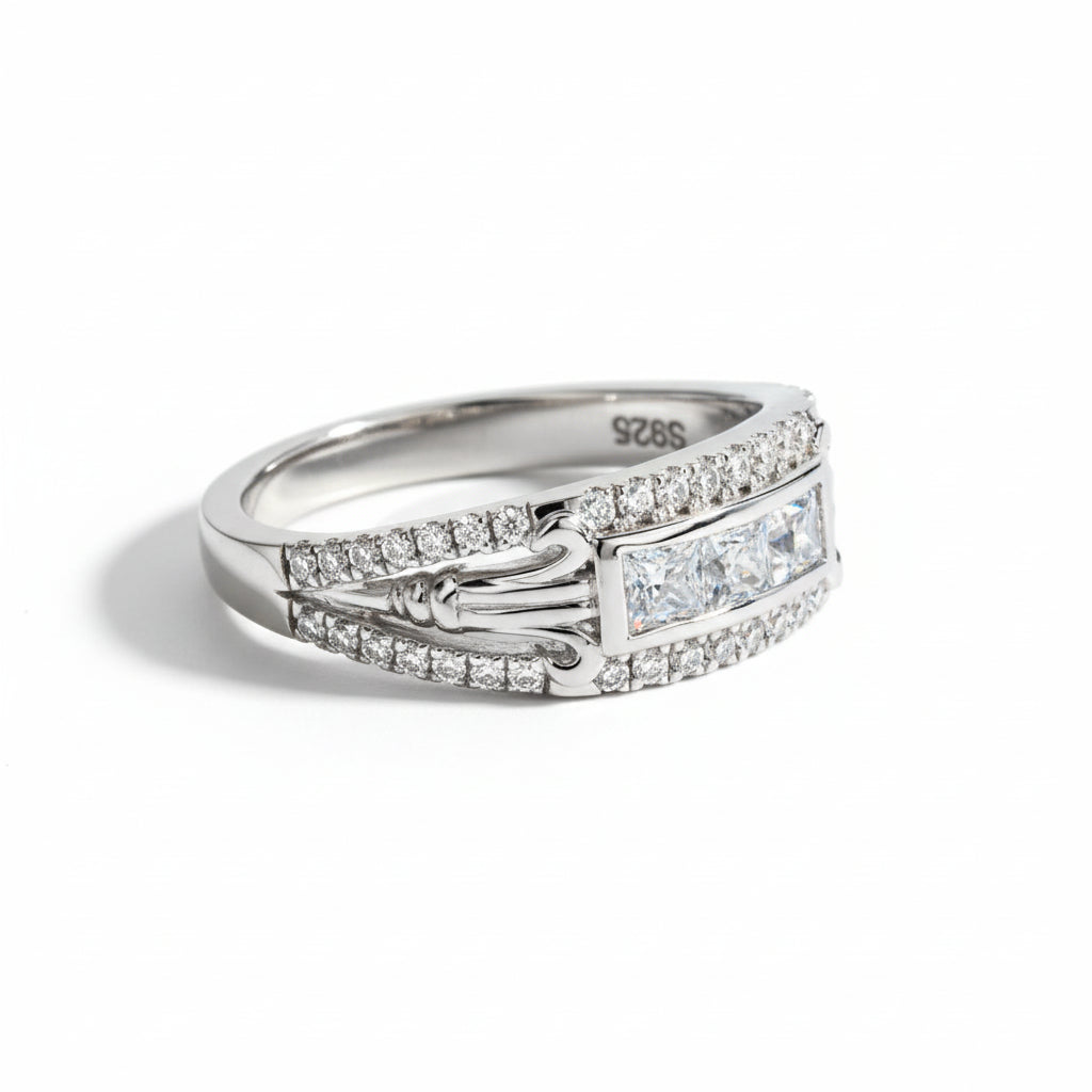 Bague Mariage Homme Moissanite D Color VVS1 - Kevin