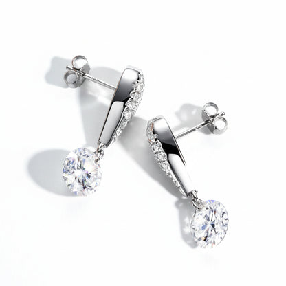 Boucles D'oreilles Gouttes Moissanite D Color VVS1 - Orionne