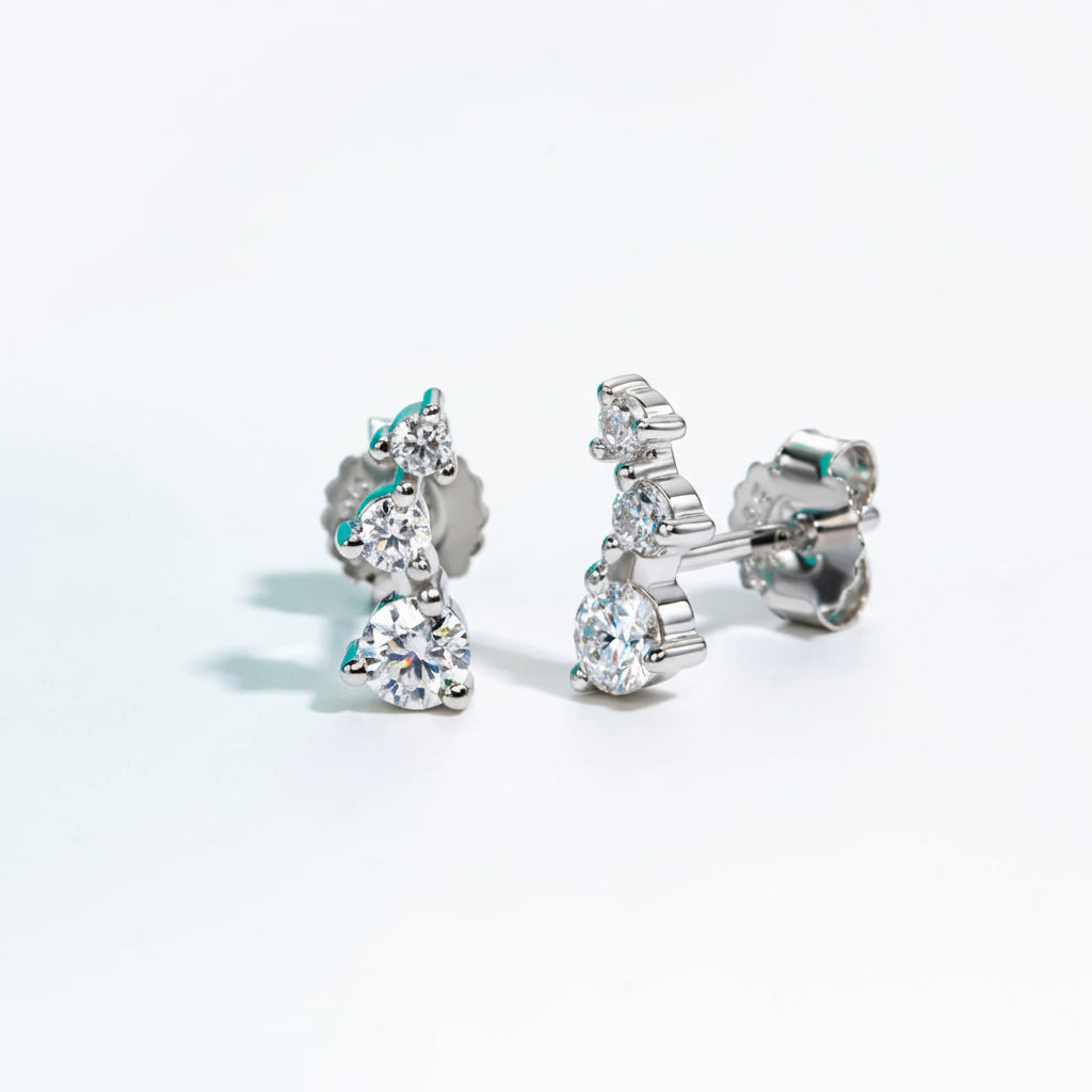 Boucles D'oreilles Femme Moissanite D Color VVS1 - Siloé