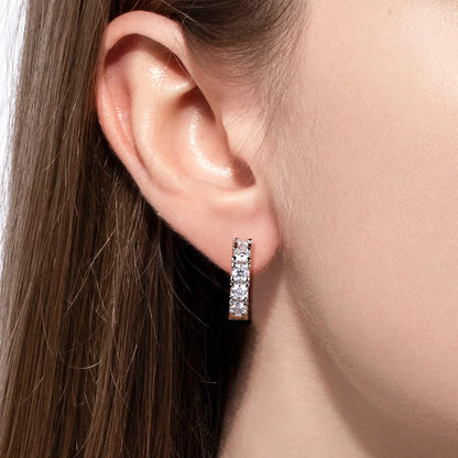 Boucles D'oreilles Créole Moissanite D Color VVS1 - Elle