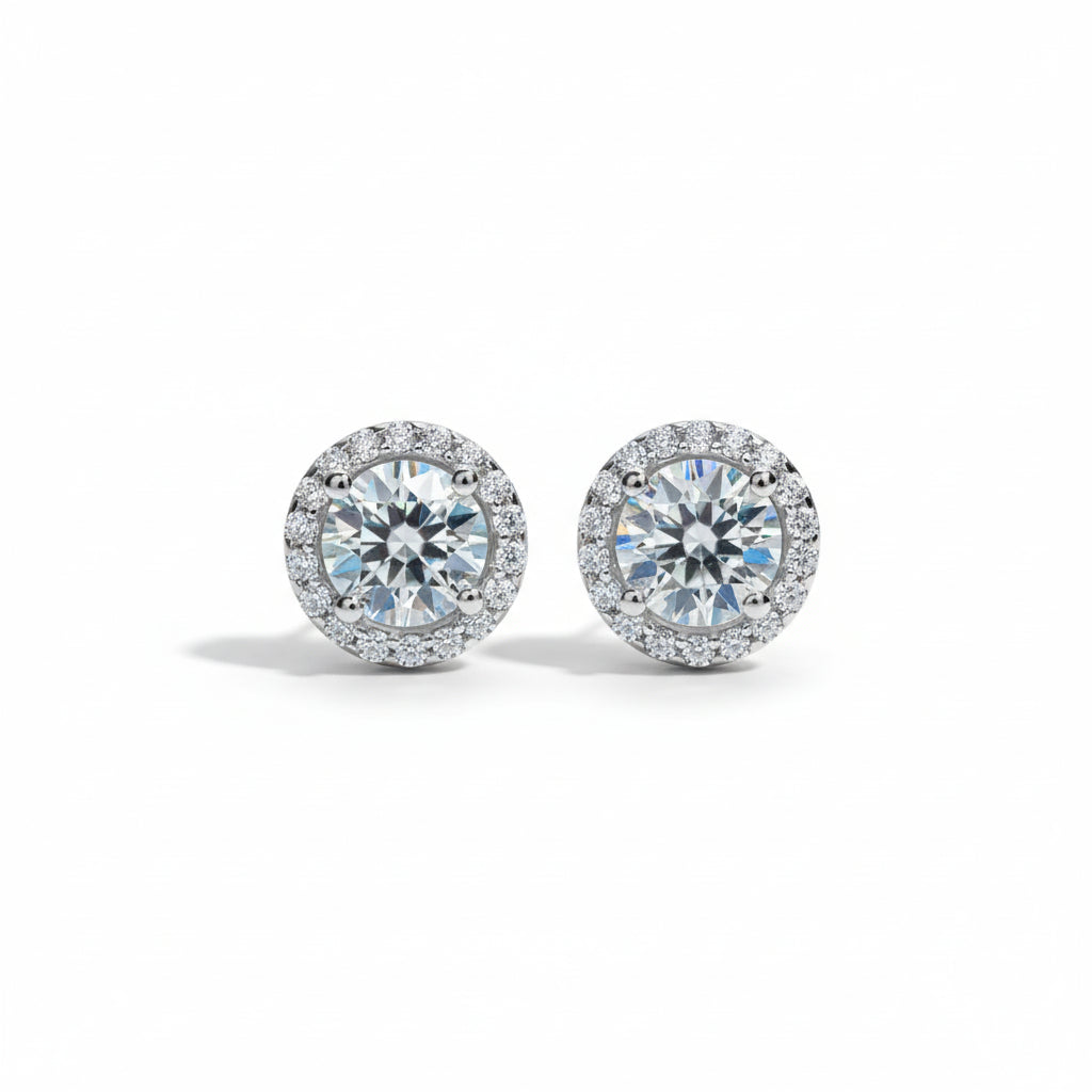 Boucles D'oreilles Puces Moissanite D Color VVS1 - Ysée