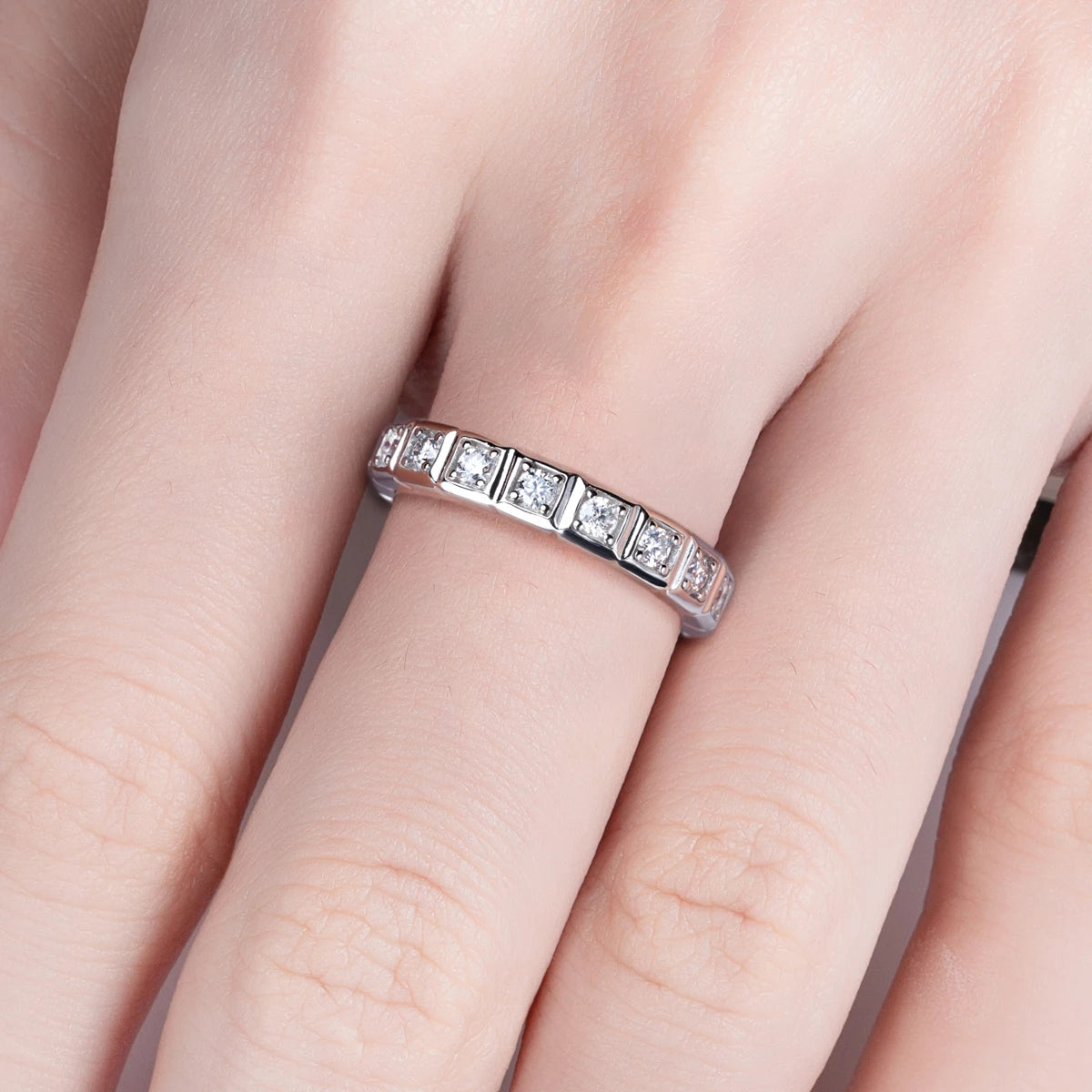 Alliance Mariage Moissanite D Color VVS1 - Léa