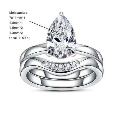 Bague de Fiançailles Moissanite D Color VVS1 - Aude