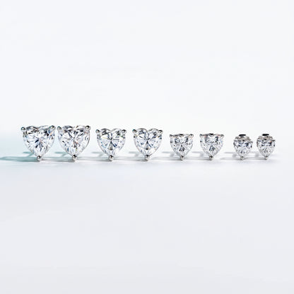 Boucles D'oreilles Coeur Moissanite D Color VVS1 - Isild