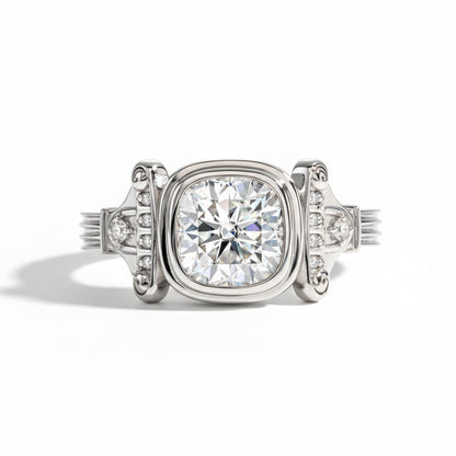 Bague Mariage Homme Moissanite D Color VVS1 - Pierre
