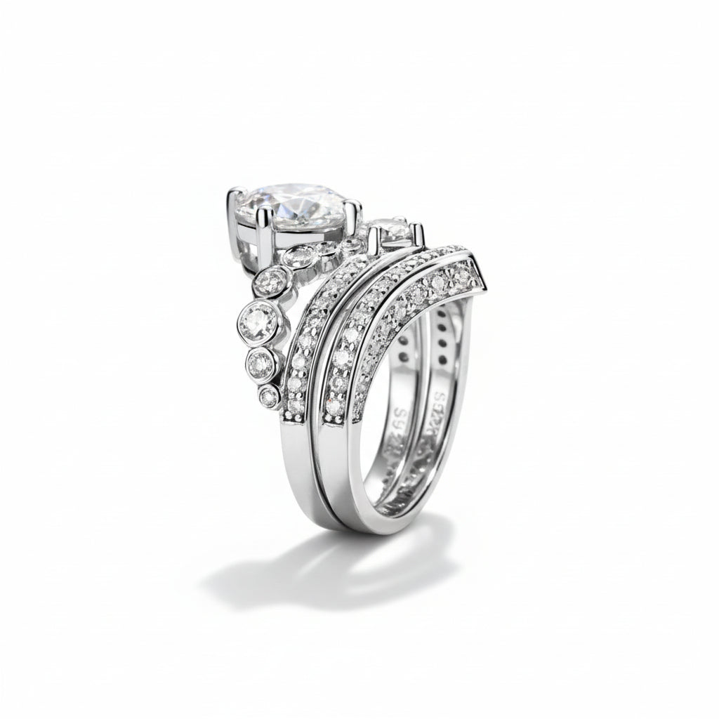 Bague de Fiançailles Moissanite D Color VVS1 - Alba-Maria