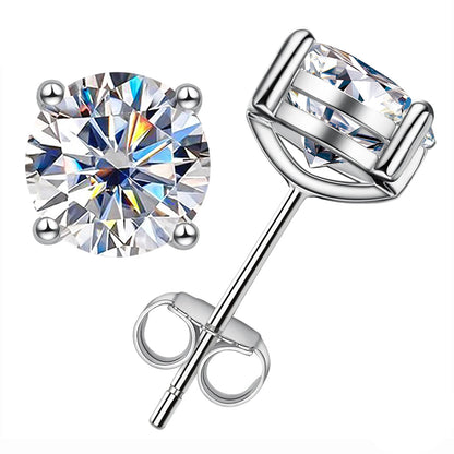 Boucles D'oreilles Puces Moissanite D Color VVS1 - Zia