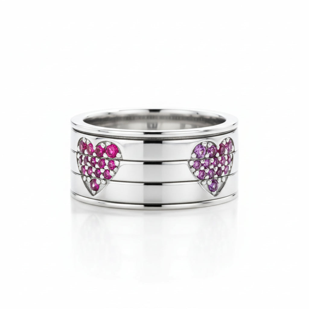 Bague Coeur Moissanite D Color VVS1 - Coeur