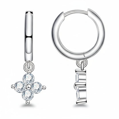 Boucles D'oreilles pendante Moissanite D Color VVS1 - Artémis