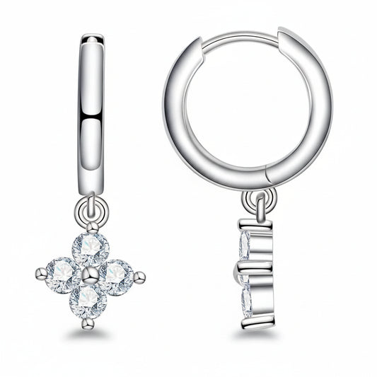 Boucles D'oreilles pendante Moissanite D Color VVS1 - Artémis