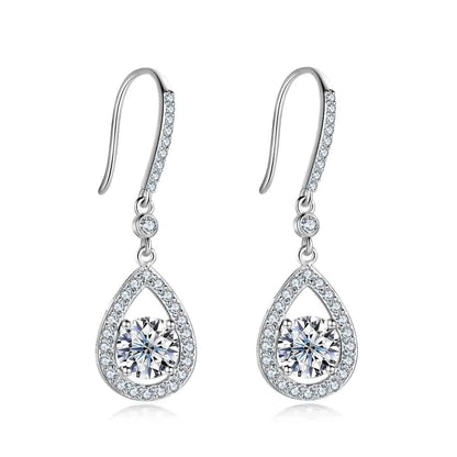 Boucles D'oreilles Pendantes Moissanite D Color VVS1 - Willow