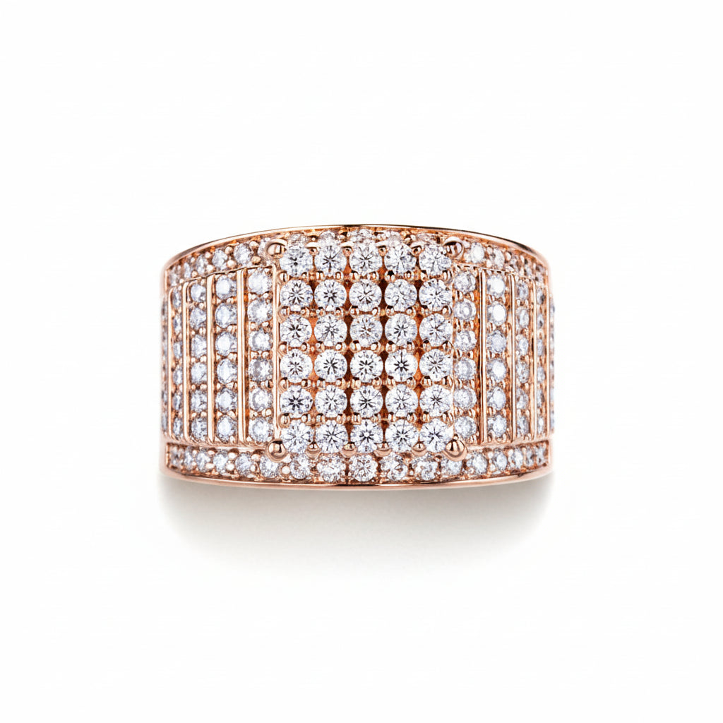 Bague de Mariage Homme Moissanite D Color VVS1 - Hip Hop