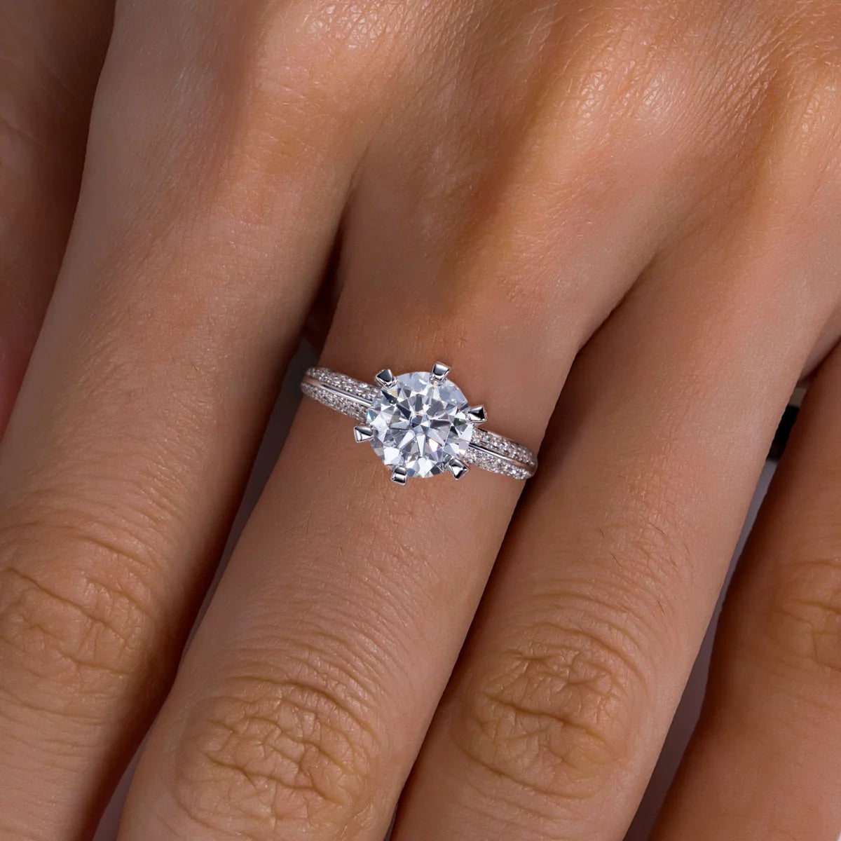 Bague de Fiançailles Moissanite D Color VVS1 - Zoe