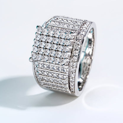 Bague de Mariage Homme Moissanite D Color VVS1 - Hip Hop