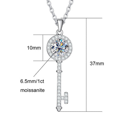 Colliers Femme Moissanite D Color VVS1 - Clé