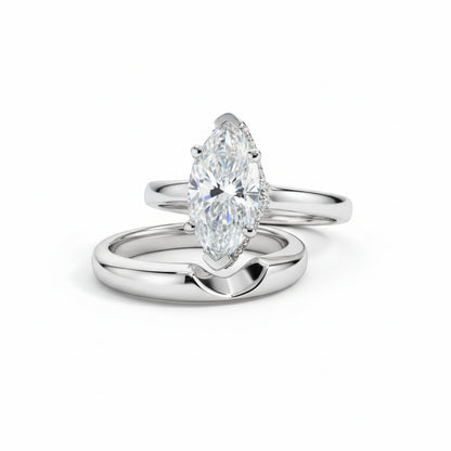 Bague de Fiançailles Moissanite D Color VVS1 - Ambre