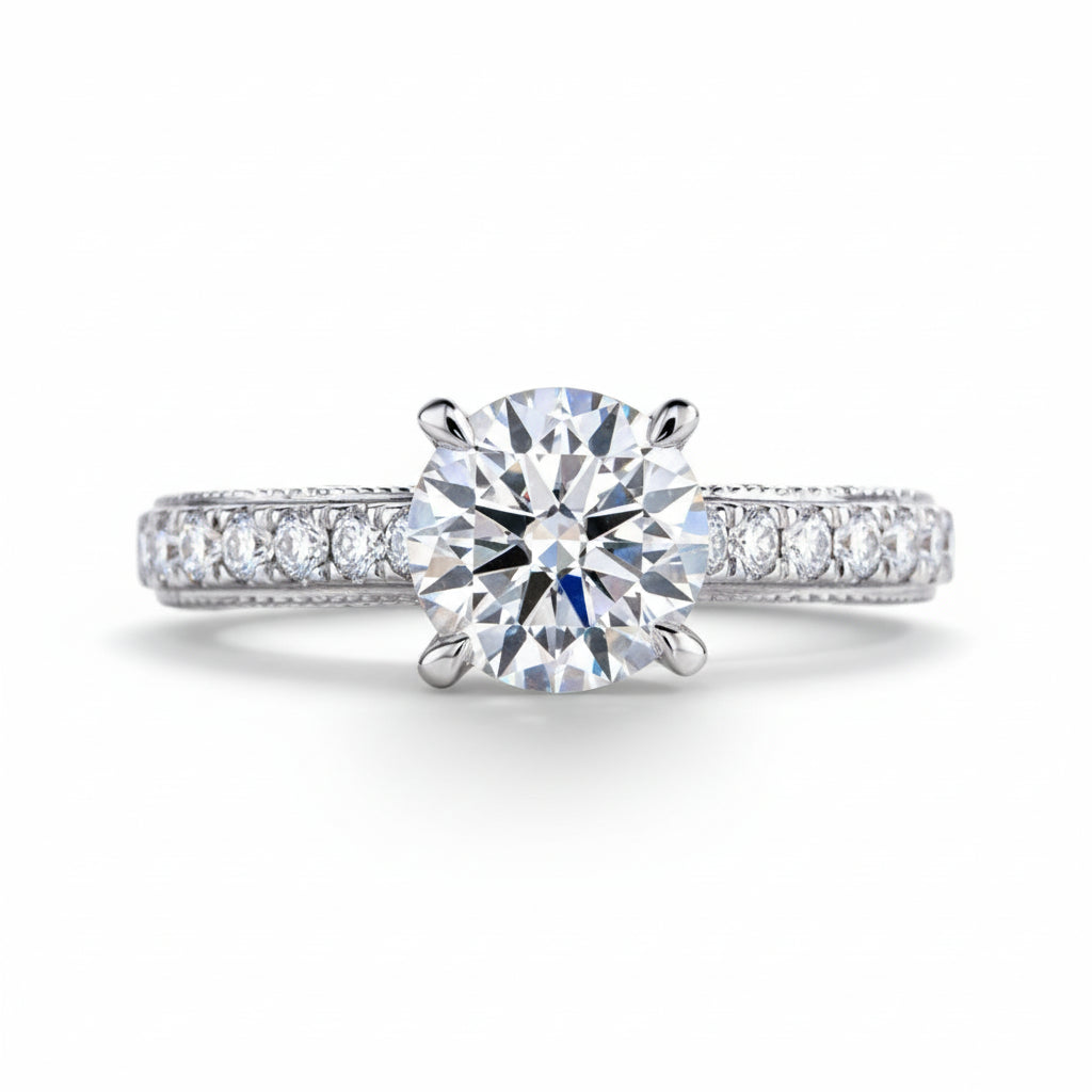 Bague de Fiançailles Moissanite D Color VVS1 - Anaé