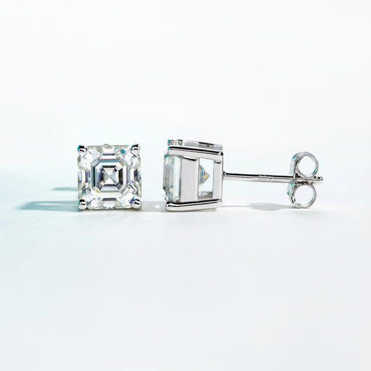 Boucles D'oreilles Puces Moissanite D Color VVS1 - Cléo