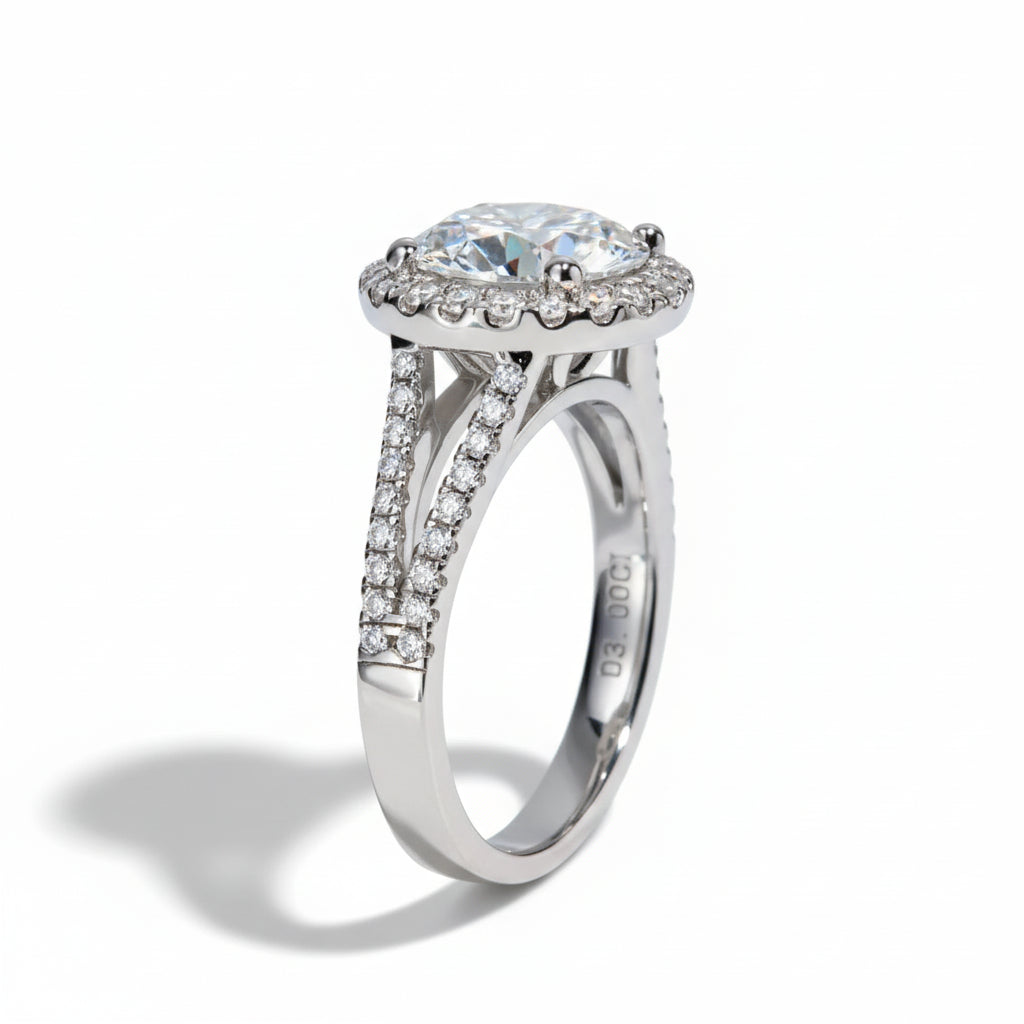 Bague de Fiançailles Femme Moissanite D Color VVS1 - Améline