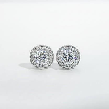 Boucles D'oreilles Puces Moissanite D Color VVS1 - Myrtille