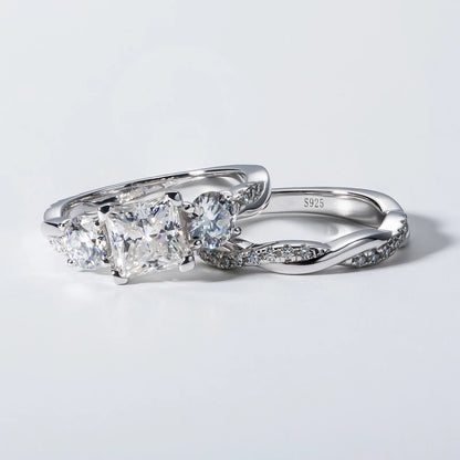 Bague de Fiançailles Femme Moissanite D Color VVS1 - Princesse