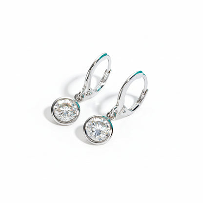 Boucles D'oreilles Pendante Moissanite D Color VVS1 - Toscane