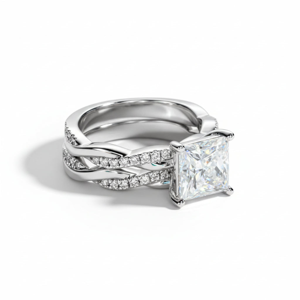 Bague de Fiançailles Femme Moissanite D Color VVS1 - Luna