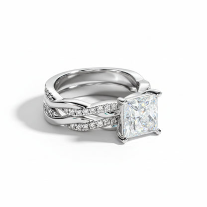 Bague de Fiançailles Femme Moissanite D Color VVS1 - Luna