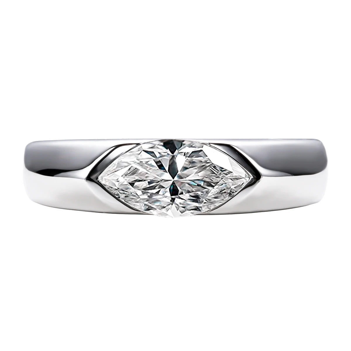 Bague Mariage Homme Moissanite D Color VVS1 - Aaron