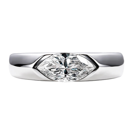 Bague Mariage Homme Moissanite D Color VVS1 - Aaron