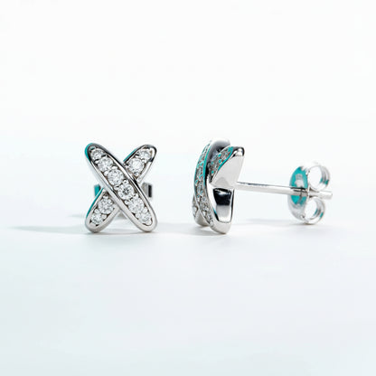 Boucles D'oreilles Croix Moissanite D Color VVS1 - Stella
