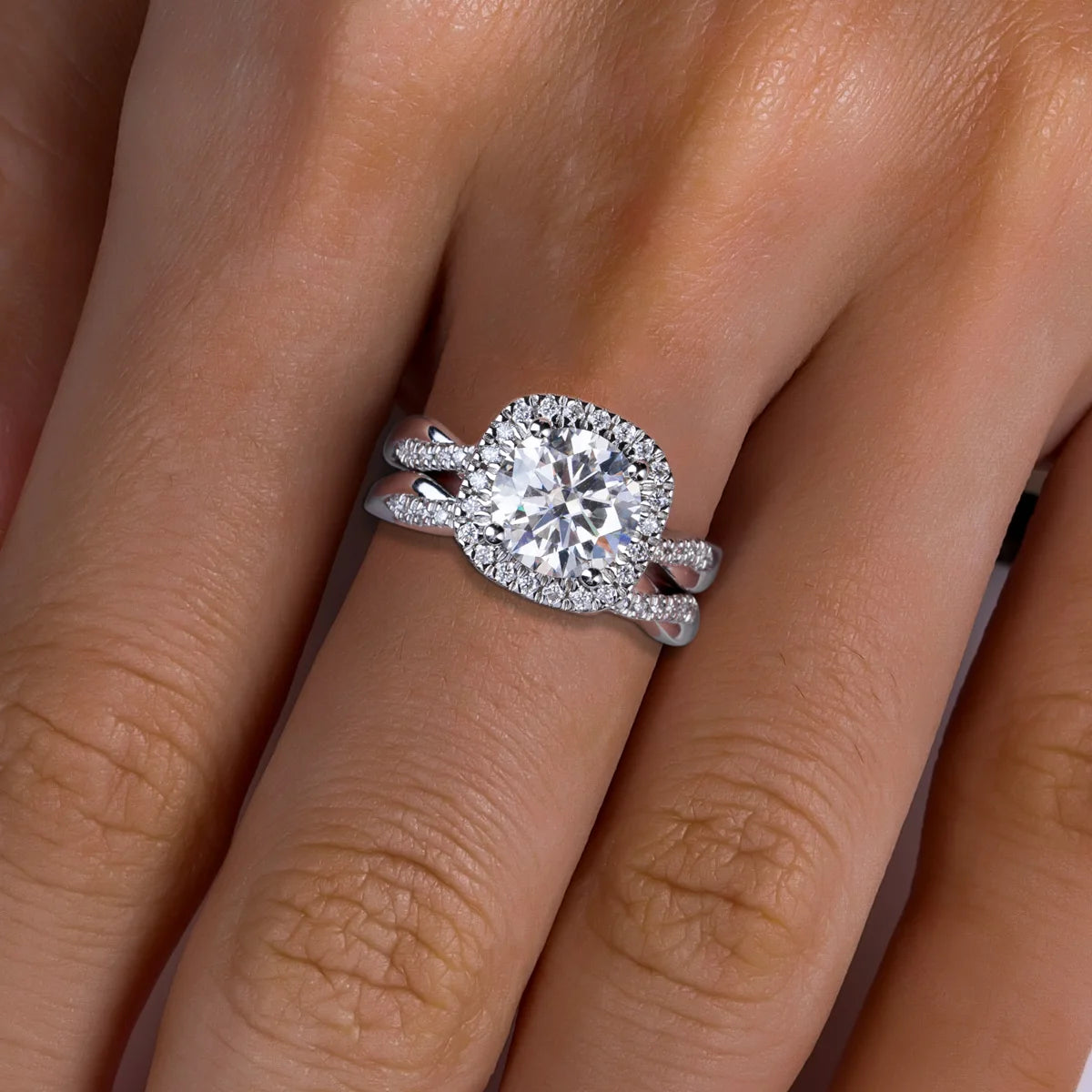 Bague de Fiançailles Femme Moissanite D Color VVS1 - Albane