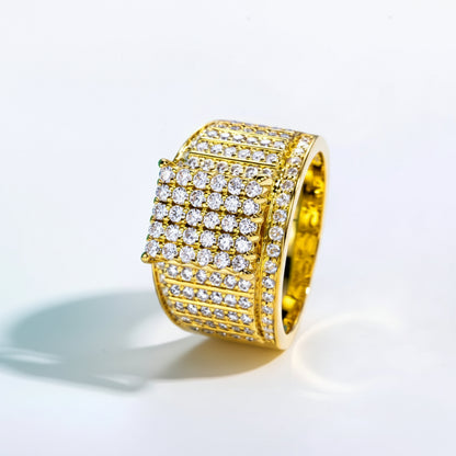 Bague de Mariage Homme Moissanite D Color VVS1 - Hip Hop