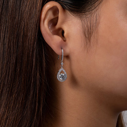 Boucles D'oreilles Pendantes Moissanite D Color VVS1 - Willow