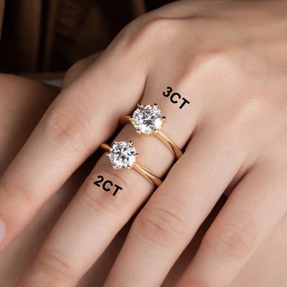 Bague de Fiançailles Moissanite D Color VVS1 - Éléonore