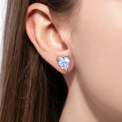 Boucles D'oreilles Coeur Moissanite D Color VVS1 - Isild