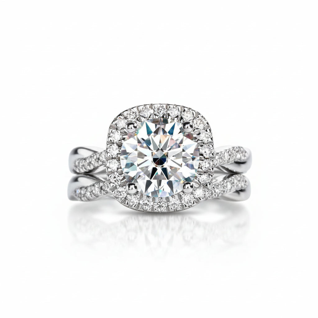 Bague de Fiançailles Femme Moissanite D Color VVS1 - Albane