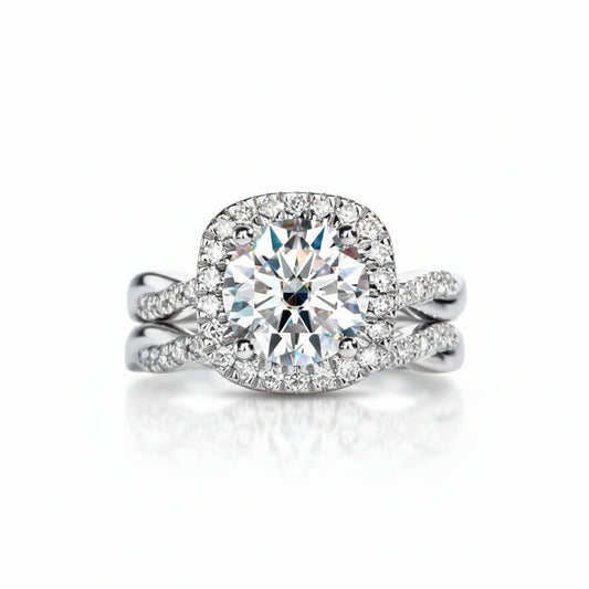 Bague de Fiançailles Femme Moissanite D Color VVS1 - Albane