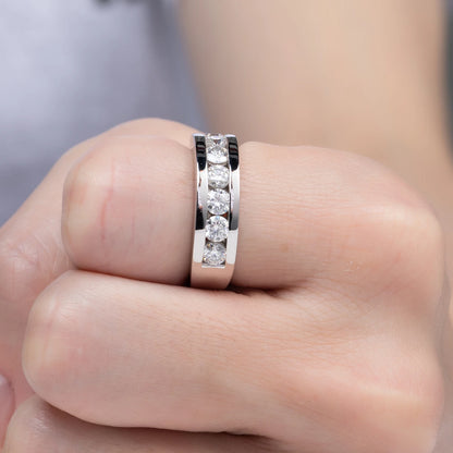 Bague Mariage Moissanite D Color VVS1 - Agathe