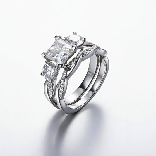 Bague de Fiançailles Femme Moissanite D Color VVS1 - Princesse
